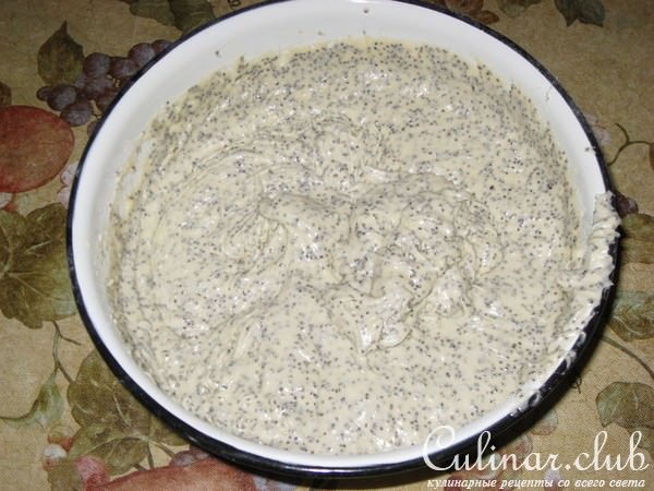 Кекс с черникой и маком