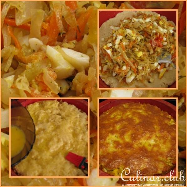 Пирог с капустой и яйцом