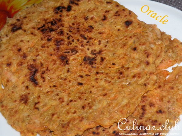 Морковные лепешки Carrot с кориандром и тмином.