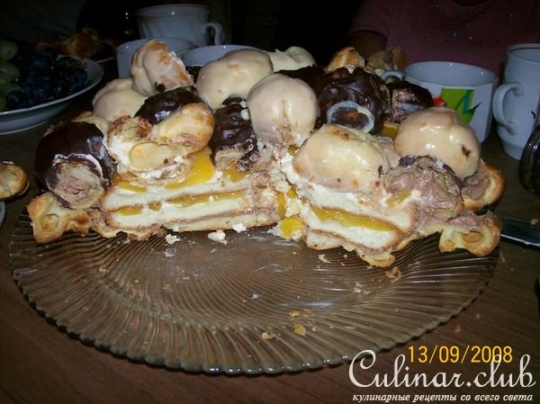 торт "Корзинка с грибами"