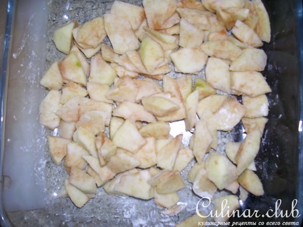 Манник нежный с яблочками и бананом