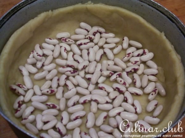 Флан с грибами и луком