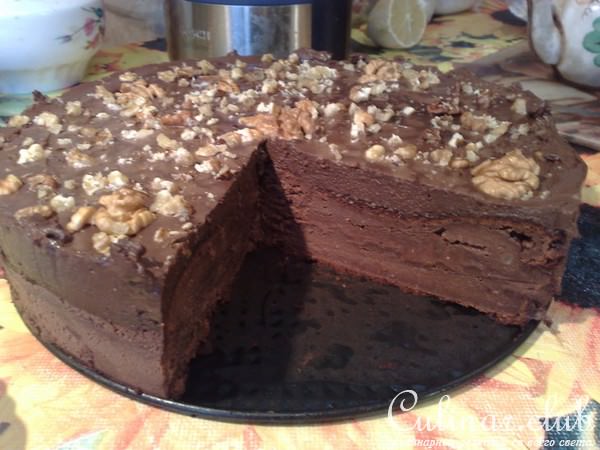 ТОРТ*ШОКОЛАДНО-ШОКОЛАДНЫЙ* ЕЩЕ С ВИШНЕЙ И БАНАНОМ И ОРЕХОМ