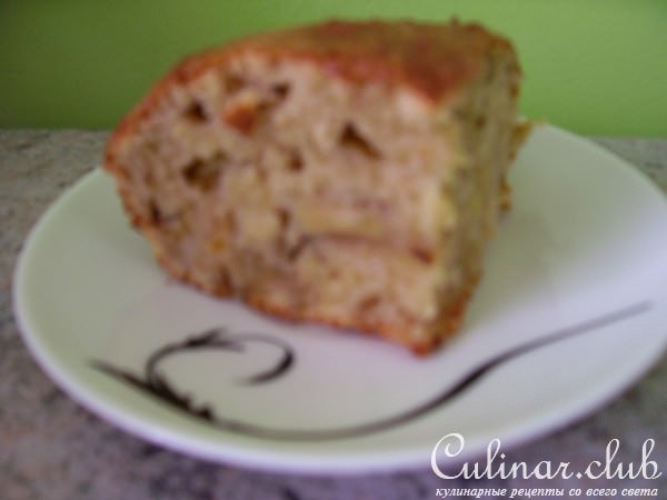 Манник нежный с яблочками и бананом