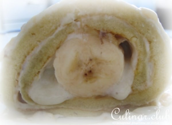 Рулет с банановой начинкой (вариант)