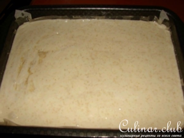 Пирог из кускуса с сиропом из чернослива