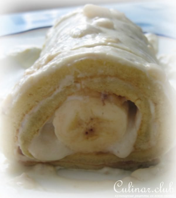 Рулет с банановой начинкой (вариант)