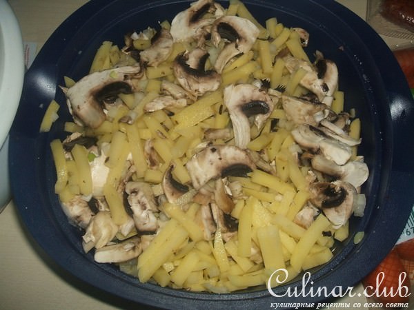 пирог с грибами и картошкой