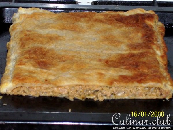 Пирог с мясом и капустой