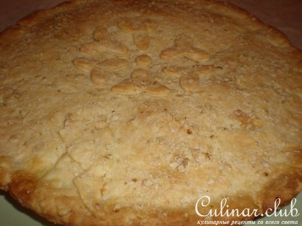 Песочный пирог с шоколадно-овсяной начинкой