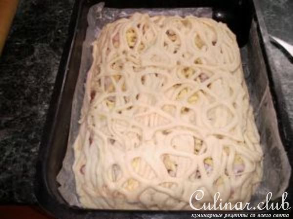 пирог с копченной курицей