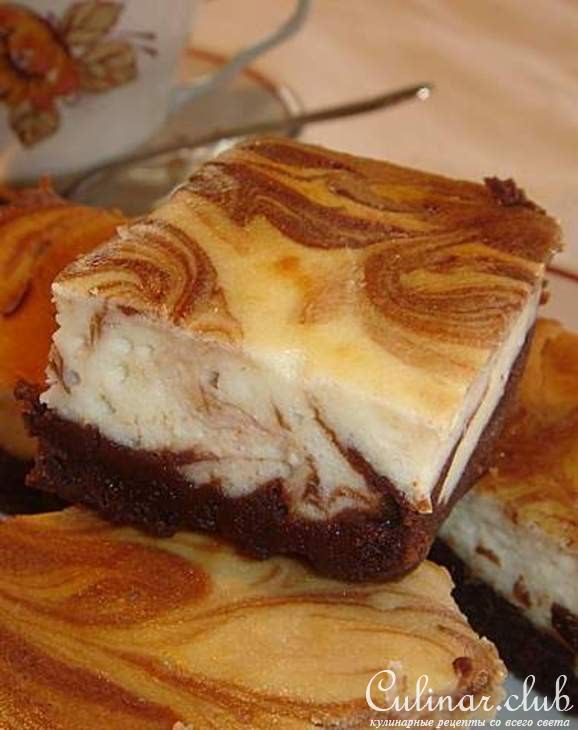 Мраморный чизкейк брауни(упрощенный вариант)