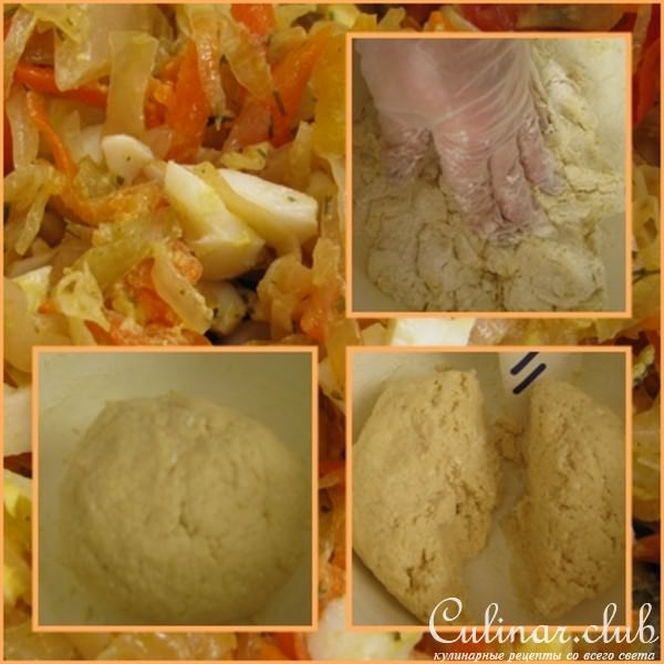 Пирог с капустой и яйцом