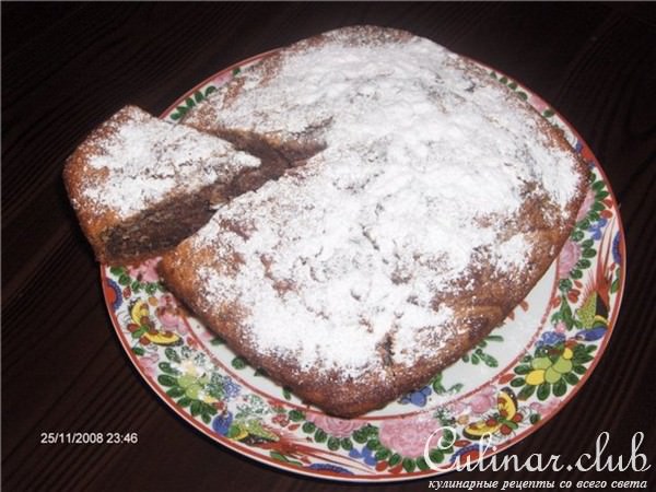 Шоколадный кекс с грецким орехом (вариант)