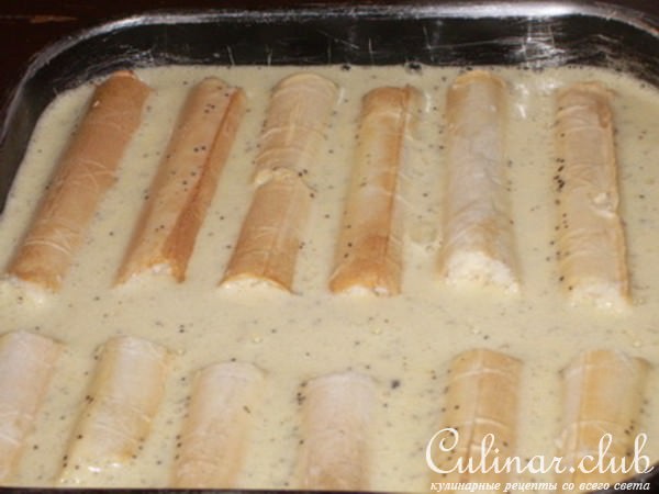 Торт ;Маковый с кокосовыми трубочками;