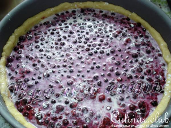 Нежный пирог с черникой