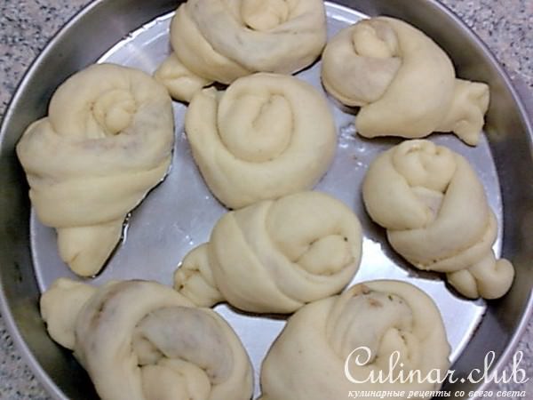 Булочки узелочки с начинкой