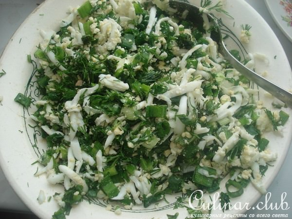 Пирожки "Быстрые" с яйцом и зеленью
