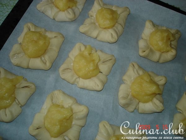 пирожные Розанчики с заварным кремом и фруктами(по мотивам датской выпечки)