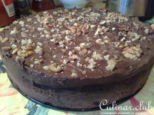 ТОРТ*ШОКОЛАДНО-ШОКОЛАДНЫЙ* ЕЩЕ С ВИШНЕЙ И БАНАНОМ И ОРЕХОМ