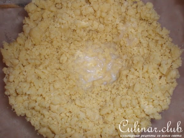 Песочный пирог с шоколадно-овсяной начинкой