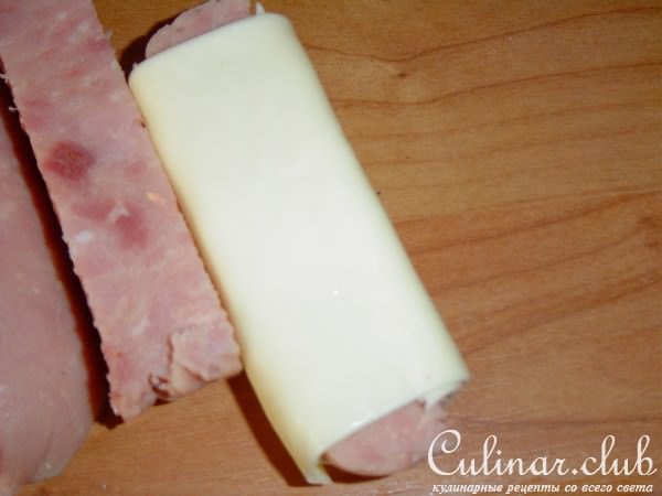 Слоечки с ветчиной и сыром