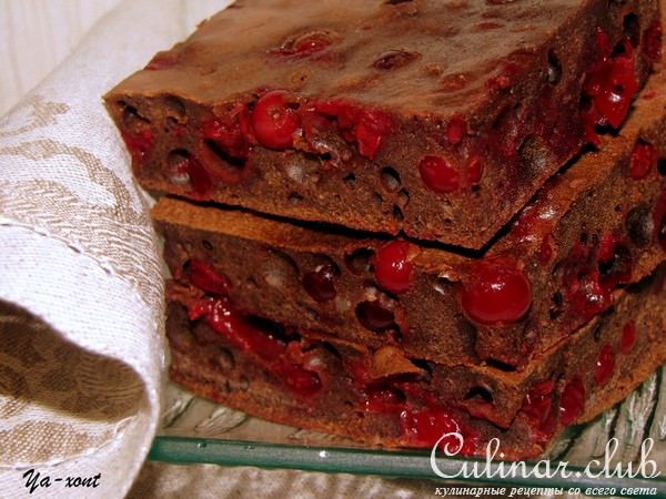 Брауни с клюквой