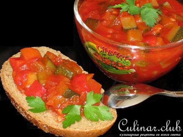 Салат из цукини и болгарского перца на зиму (Мультиварка)