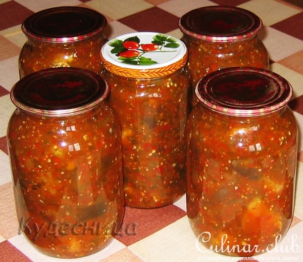 Баклажаны пикантные-заготовка (вариант)
